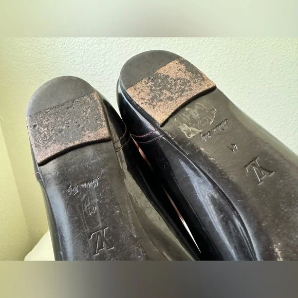 Louis Vuitton Burgundy Patent Leather Loafer Flats - Picture 6 of 8